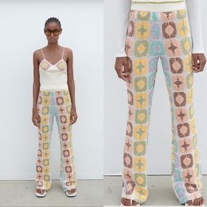 Zara flare crochet pants